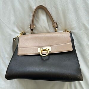 Salvatore Ferragamo Sofia 2way Shoulder Bag Gancini Leather 11.8×6.6×5.1 inch